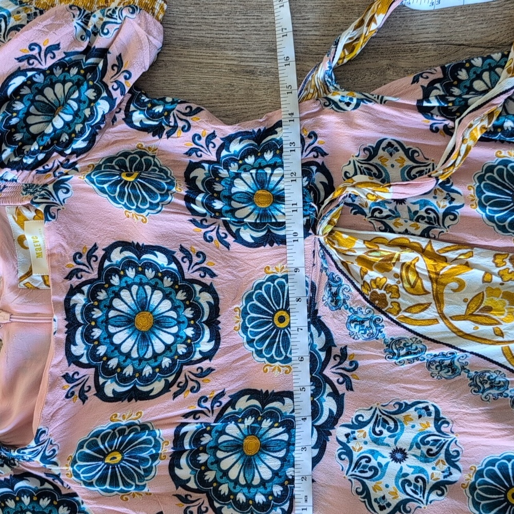 MAEVE by Anthropologie Resort Wrap Dress Pink Floral US Size 8 - Picture 15 of 16